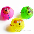 Resistant Squeaky Ball Smile Vinyl Pet Dog Toy